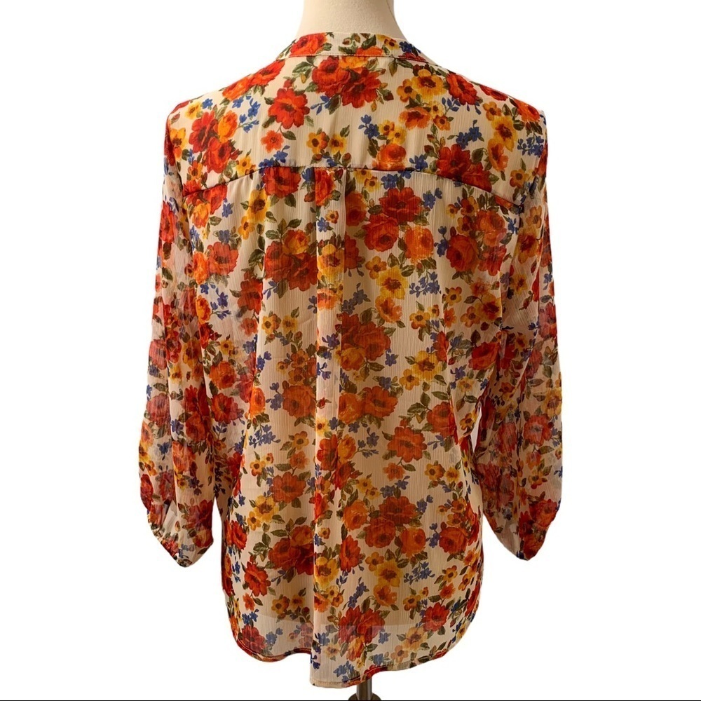 Alice Blue Stitch Fix Floral Lightweight Popover - Picture 5 of 9